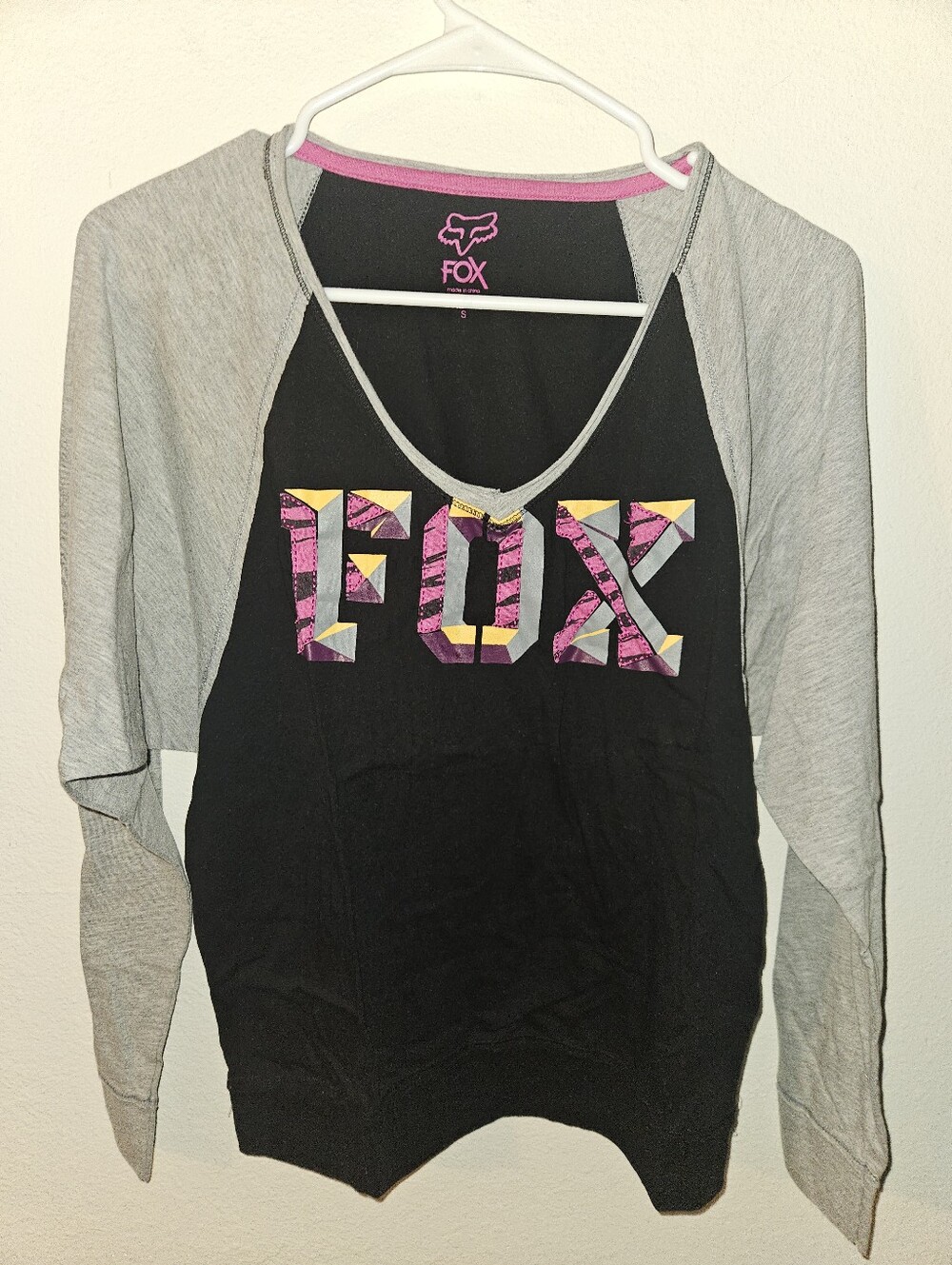 Fox Womans Long Sleeve Top Size S